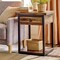 Alaterre Furniture Claremont Rustic Wood End Table with Drawer and Low Shelf ANCM0174 - alternate 3